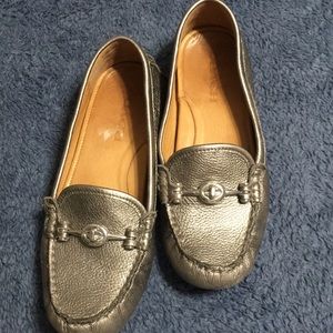 Women’s silver coach loafers size 7.5